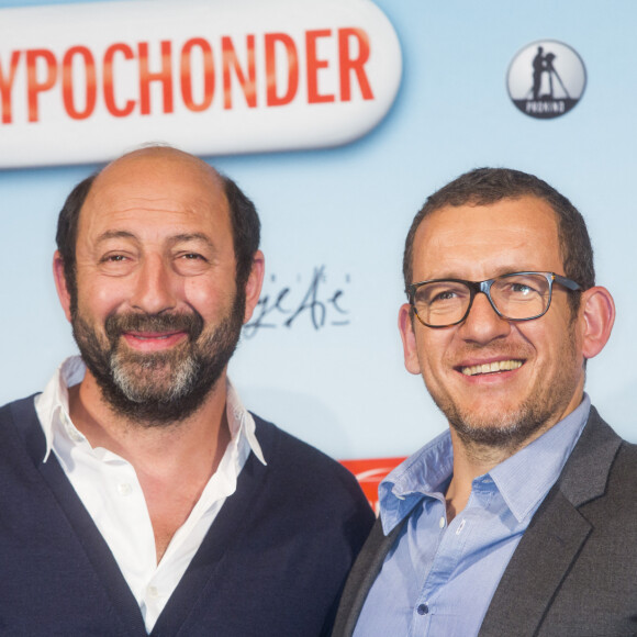 Kad Merad et Dany Boon lors du photocall du film " Supercondriaque " à Berlin, le 31 mars 2014.