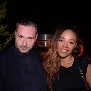 Exclusif - Emmanuel Sauvage, co fondateur de Evok, Louisy Joseph lors de la soirée Back to Brach sur la terrasse du Brach Paris le 2 septembre 2021. © Rachid Bellak / Bestimage