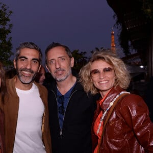 Exclusif - Valérie Bonneton, Ary Abittan, Gad Elmaleh, Alexandra Lamy lors de la soirée Back to Brach sur la terrasse du Brach Paris le 2 septembre 2021. © Rachid Bellak / Bestimage