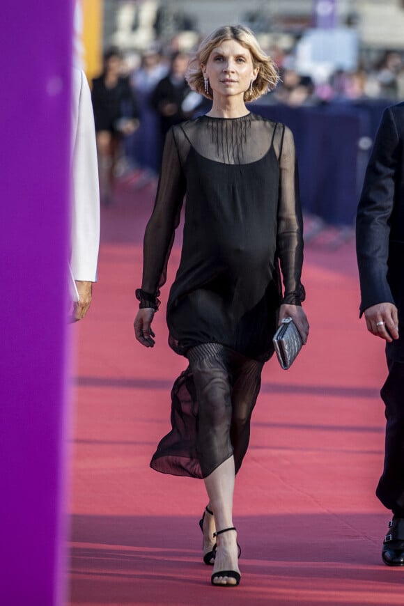 Clémence Poésy est enceinte ! Elle a officialisé sa troisième grossesse lors de la cérémonie d'ouverture de la 47ème édition du festival du Cinéma Américain de Deauville. © Olivier Borde/Bestimage