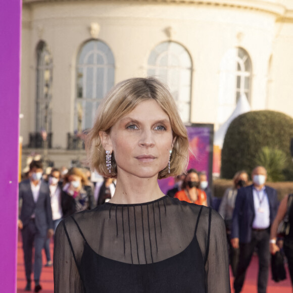 Clémence Poésy (présidente du jury de la révélation), enceinte, assiste à la projection du film "Stillwater" lors de la cérémonie d'ouverture de la 47ème édition du festival du Cinéma Américain de Deauville. Deauville, le 3 septembre 2021. © Olivier Borde/Bestimage