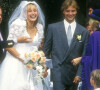 Mariage de David Hallyday et Estelle Lefébure en Normandie en 1989.