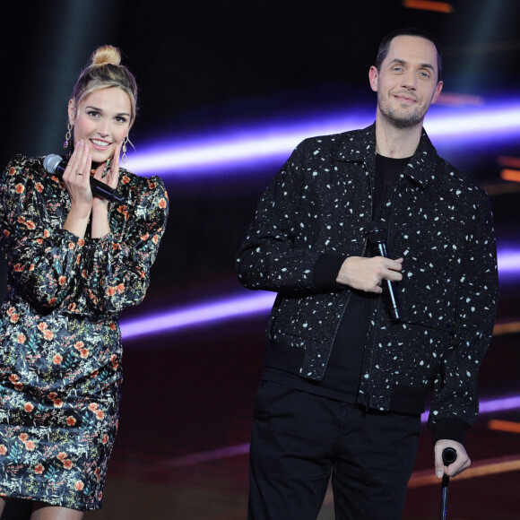 Camille Lou et Grand Corps Malade (Fabien Marsaud) - Enregistrement de l'émission "Duos Mystères" à la Seine Musicale à Paris. Le 1er février 2021. © Gaffiot-Moreau / Bestimage