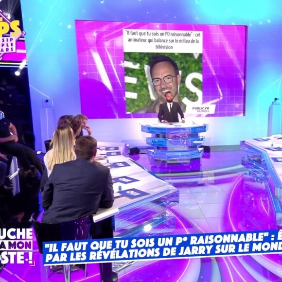 Cyril Hanouna et son équipe échangent suite aux propos de Jarry sur l'homophobie qu'il a subi à la télévision.