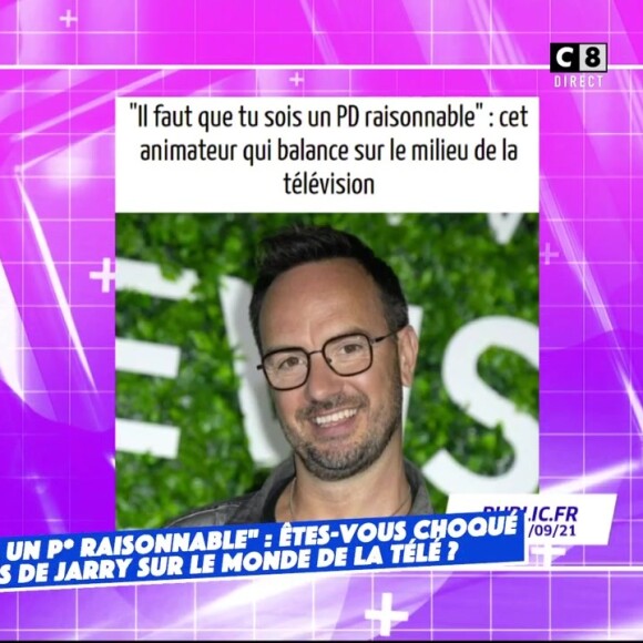 Les propos de Jarry concernant les remarques homophobes qu'il a essuyé ont fait réagir les chroniqueurs de TPMP.