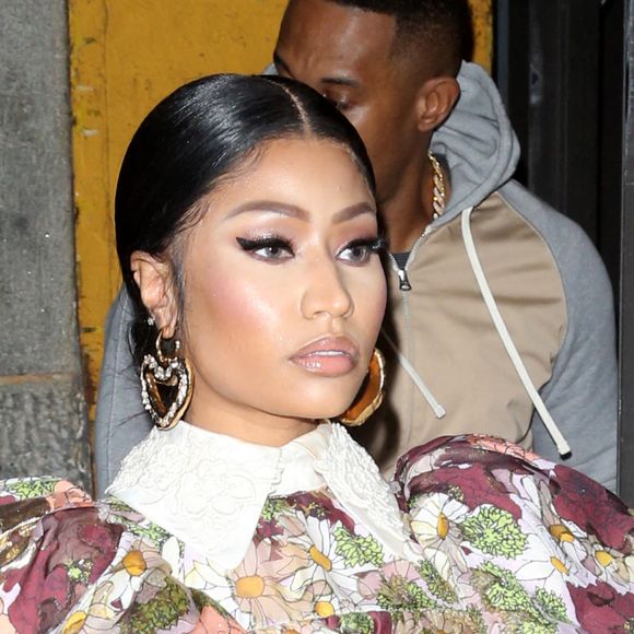 Nicki Minaj et son mari Kenneth Petty arrivent au défilé de Marc Jacobs lors de la New York Fashion Week (NYFW), le 12 février 2020.