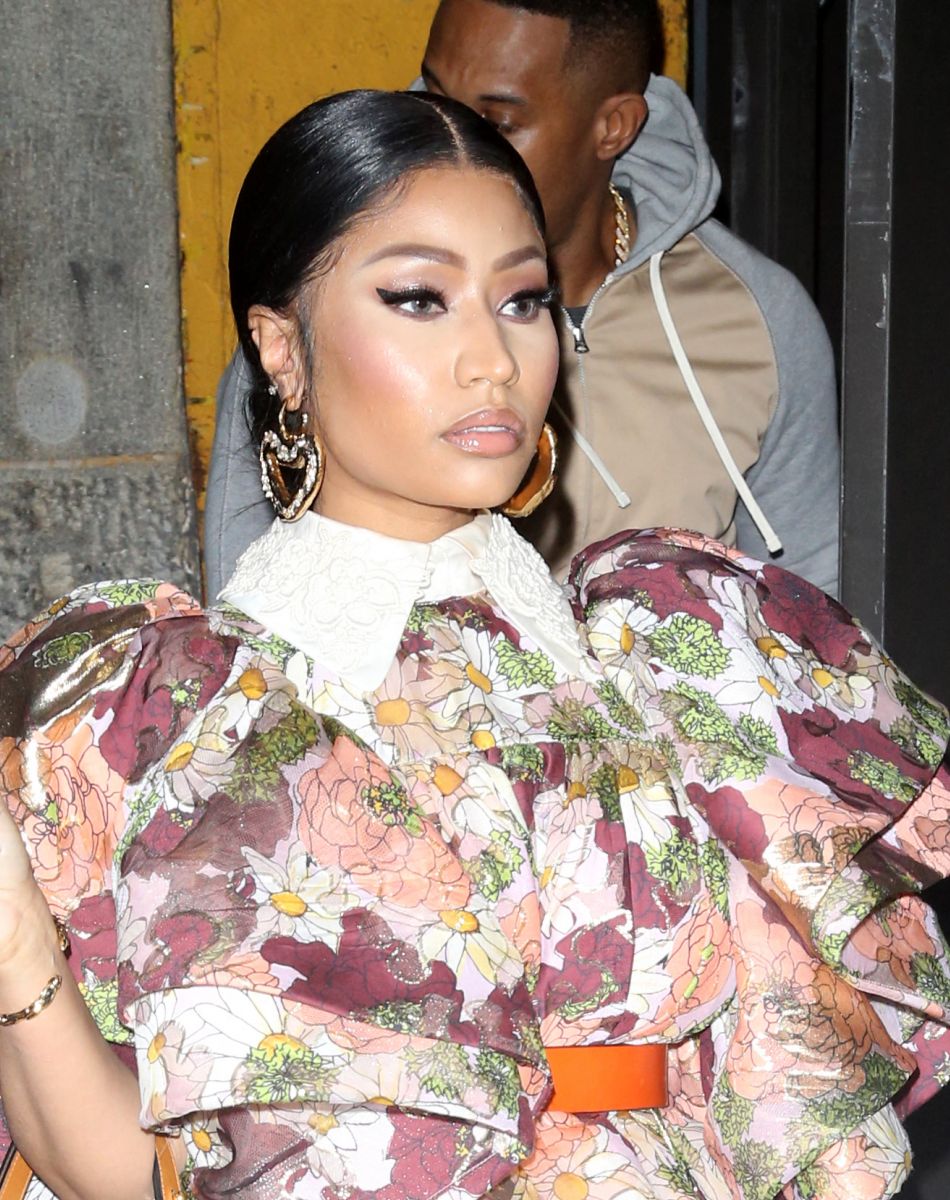 Nicki Minaj et son mari Kenneth Petty arrivent au défilé de Marc Jacobs lors de la New York Fashion Week (NYFW), le 12 février 2020.