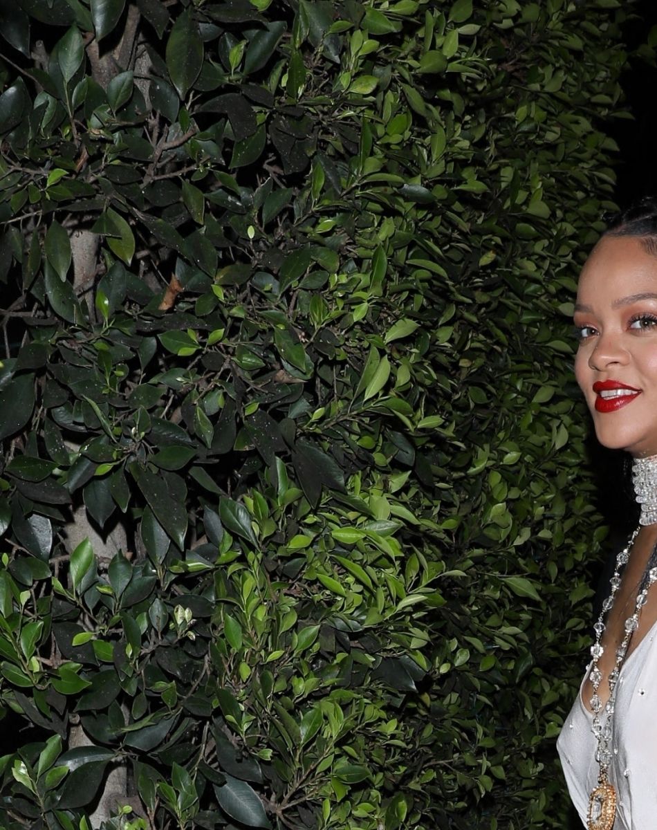 Rihanna se rend au restaurant Giorgio Baldi accompagnée de sa nièce Majesty à Santa Monica le 21 aout 2021.