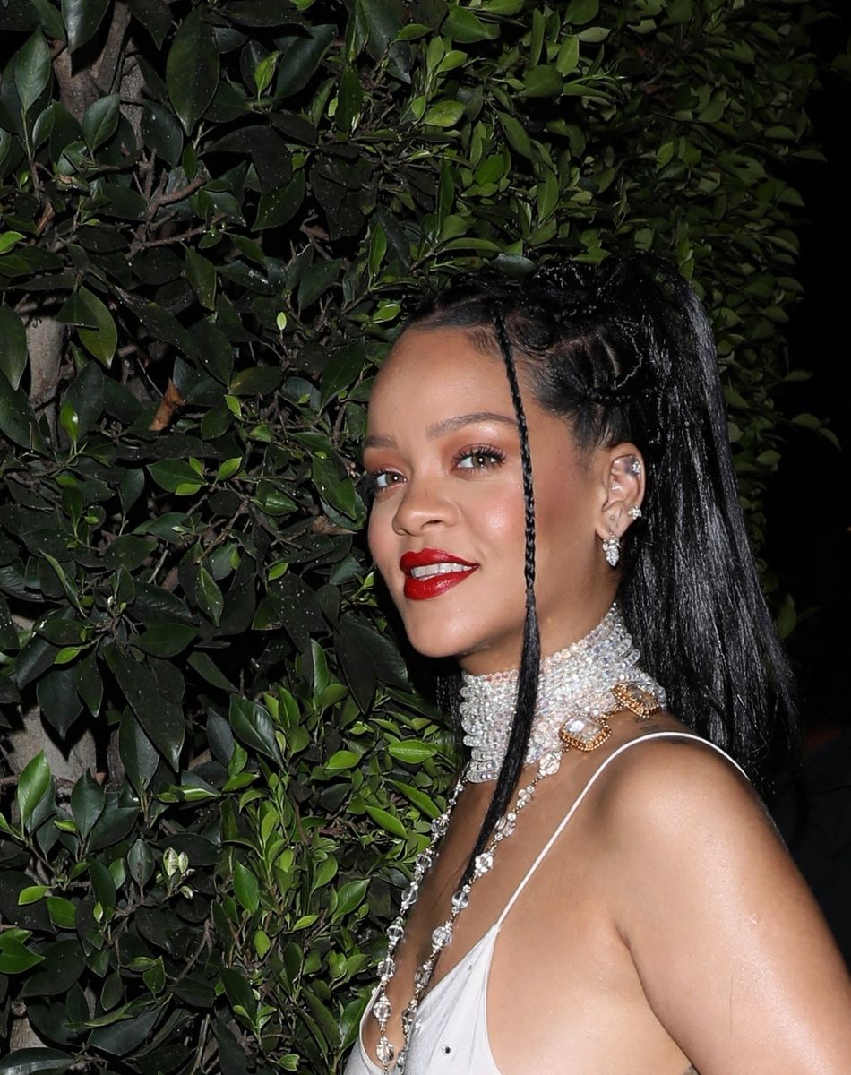 Rihanna se rend au restaurant Giorgio Baldi accompagnée de sa nièce Majesty à Santa Monica le 21 aout 2021.