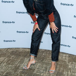 Daphné Bürki lors du photocall dans le cadre de la conférence de presse de France Télévisions au Pavillon Gabriel à Paris, France, le 24 août 2021. © Pierre Perusseau/Bestimage