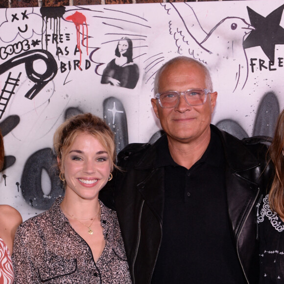 Exclusif - Joséphine Japy, Alice Isaaz, Ludovic Manzon et Ana Girardot assistent à la soirée de présentation de la nouvelle plateforme de marque "Génération IKKS" et de la première capsule iconique "La Leather Story" sur les toits de la capitale, rue d'Abbeville, à Paris. Le 8 septembre 2021 © Rachid Bellak / Bestimage