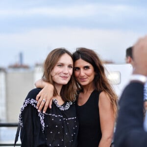 Exclusif - Ana Girardot et Géraldine Nakache assistent à la soirée de présentation de la nouvelle plateforme de marque "Génération IKKS" et de la première capsule iconique "La Leather Story" sur les toits de la capitale, rue d'Abbeville, à Paris. Le 8 septembre 2021 © Rachid Bellak / Bestimage