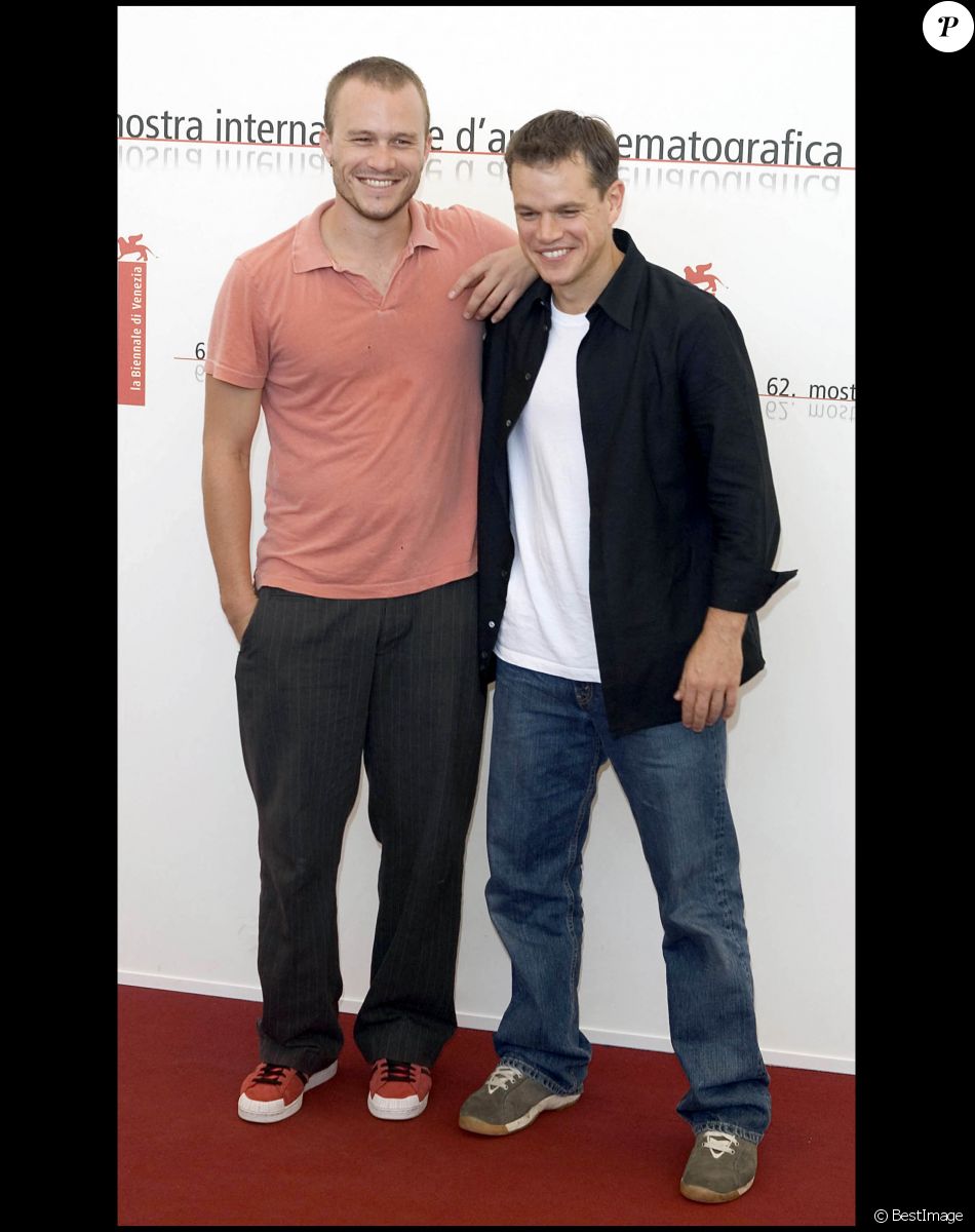 Heath Ledger et Matt Damon durant la 62e édition de la Mostra de Venise.