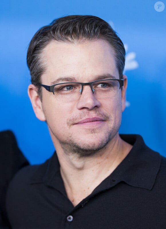 Matt Damon lors du photocall du film 'The Monuments Men', au 64eme Festival International du Film de Berlin, le 8 février 2014. 