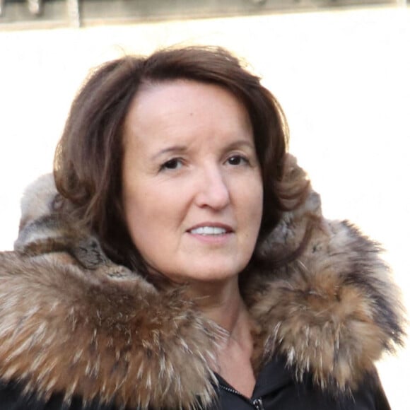 Anne Roumanoff - Arrivées des people sur l'enregistrement de l'émission "Vivement dimanche" au Pavillon Gabriel à Paris le 26 février 2020.