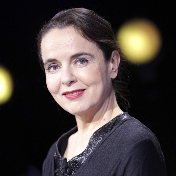 Amélie Nothomb lors de l'enregistrement de l'émission "La grande librairie" (France 5).