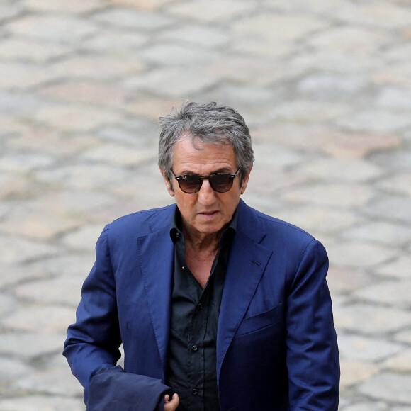 Richard Anconina lors de la cérémonie d'hommage national à Jean-Paul Belmondo à l'Hôtel des Invalides à Paris, France, le 9 septembre 2021. © Dominique Jacovides/Bestimage 