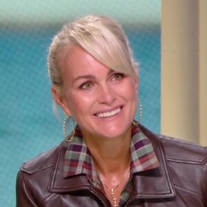 Laeticia Hallyday était l'invitée de Yann Barthès dans "Quotidien". Le 13 septembre 2021.