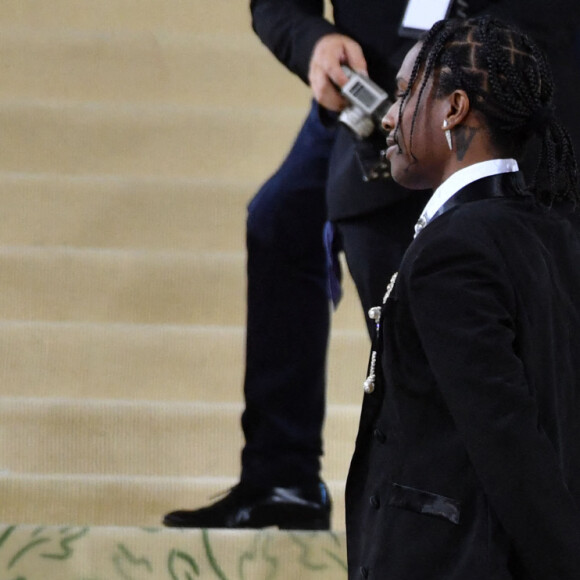 Rihanna et son compagnon ASAP Rocky - Soirée du Met Gala (Met Ball) 2021 "Celebrating In America: A Lexicon Of Fashion" au Metropolitan Museum of Art à New York, le 13 septembre 2021.