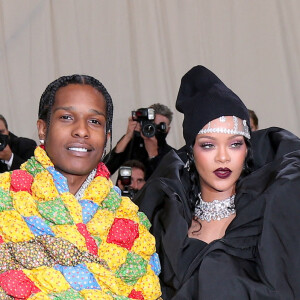 Rihanna et son compagnon ASAP Rocky - Soirée du Met Gala (Met Ball) 2021 "Celebrating In America: A Lexicon Of Fashion" au Metropolitan Museum of Art à New York, le 13 septembre 2021.