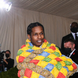 Rihanna et son compagnon ASAP Rocky - Soirée du Met Gala (Met Ball) 2021 "Celebrating In America: A Lexicon Of Fashion" au Metropolitan Museum of Art à New York, le 13 septembre 2021.