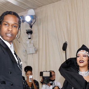 Rihanna et son compagnon ASAP Rocky - Soirée du Met Gala (Met Ball) 2021 "Celebrating In America: A Lexicon Of Fashion" au Metropolitan Museum of Art à New York, le 13 septembre 2021.