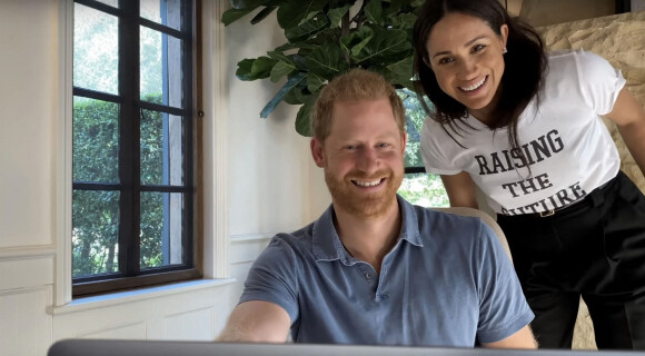 Le prince Harry et Meghan Markle chez eux, apparaissent dans l'émission "The Me You Can't See" produite par Oprah Winfrey et diffusée sur Apple TV. 2021