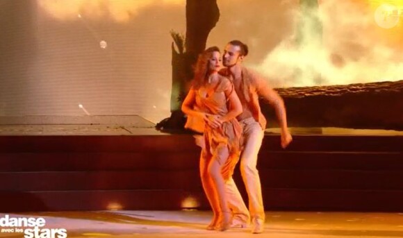 Lucie Lucas et Anthony Colette lors du premier prime de "Danse avec les stars 2021", le 17 septembre, sur TF1