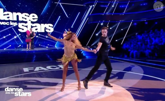 Wejdene et Samuel Texier lors de l'épreuve du face à face, "Danse avec les stars 2021", le 17 septembre, sur TF1