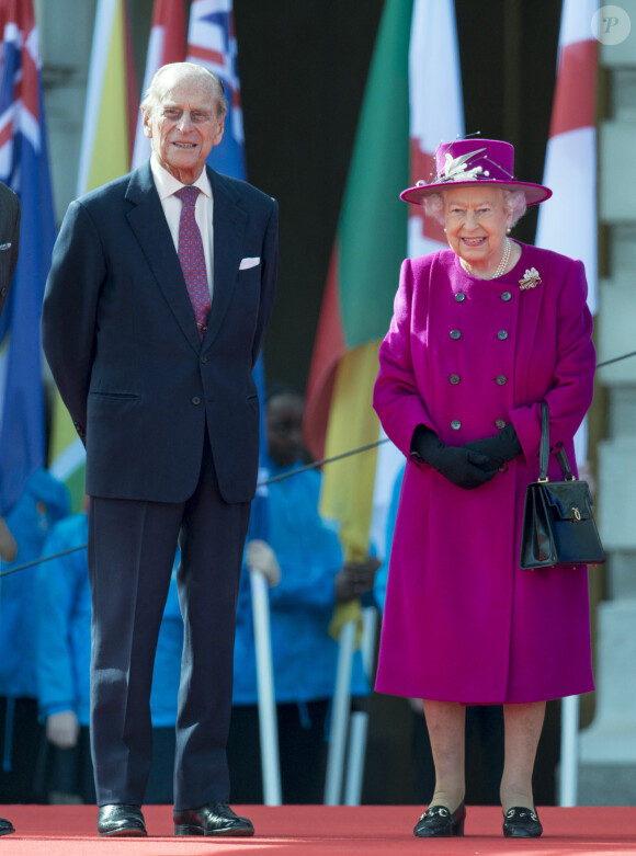 Le prince Philip, duc d'Edimbourg - La reine Elisabeth II au lancement des jeux du Commonwealth à Londres le 13 mars 2017. 