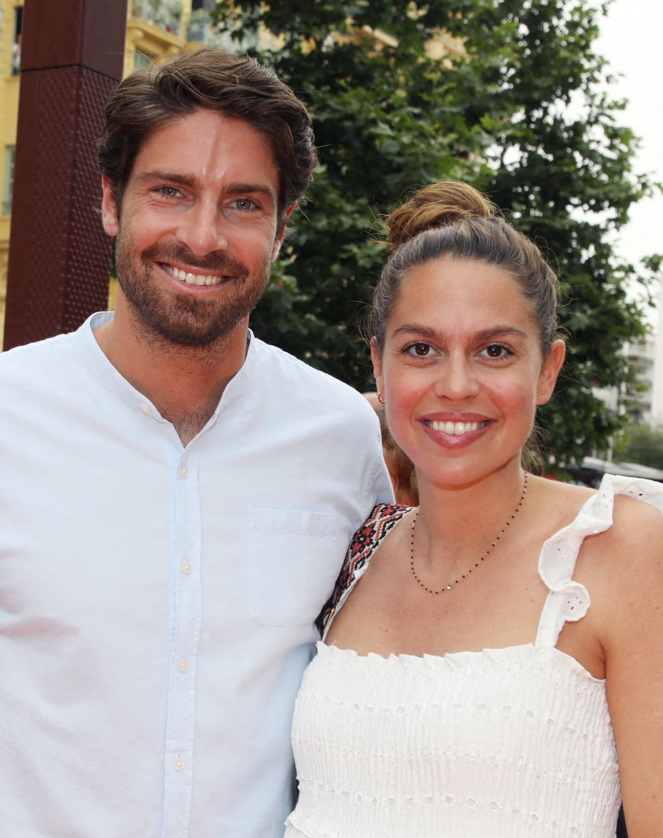 Tom Leeb et sa soeur Elsa Leeb (enceinte) à la première du film "Boite Noire" dans le cadre du Festival CINEROMAN au cinéma Pathé Gare du Sud à Nice, France, le 19 juin 2021. © Denis Guignebourg/Bestimage