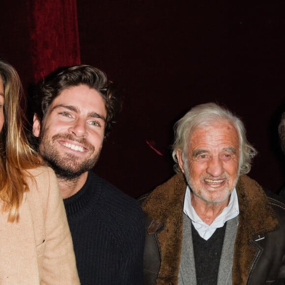 Fanny Leeb, Tom Leeb, Jean-Paul Belmondo, Michel Leeb et Elsa Leeb - People à la générale du spectacle de "Michel Leeb - 40 ans !" au Casino de Paris le 14 décembre 2017. © Coadic Guirec/Bestimage