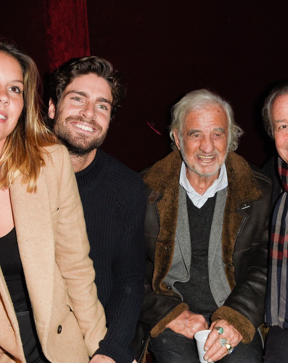 Fanny Leeb, Tom Leeb, Jean-Paul Belmondo, Michel Leeb et Elsa Leeb - People à la générale du spectacle de "Michel Leeb - 40 ans !" au Casino de Paris le 14 décembre 2017. © Coadic Guirec/Bestimage