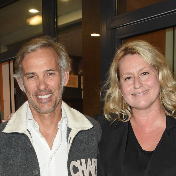 Paul Belmondo et sa femme Luana - Générale de la pièce "Le Banquet" au théâtre du Rond-Point à Paris le 11 octobre 2018. © Coadic Guirec/Bestimage