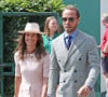 Pippa Middleton (Matthews) et son frère James Middleton assistent au championnat de Wimbledon à Londres.