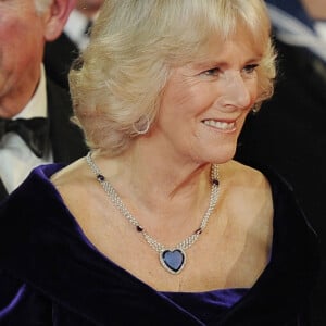 Le prince Charles d'Angleterre et Camilla Parker Bowles, duchesse de Cornouailles - Premiere mondiale du nouveau film James Bond "Skyfall" au Royal Albert Hall a Londres. Le 23 octobre 2012