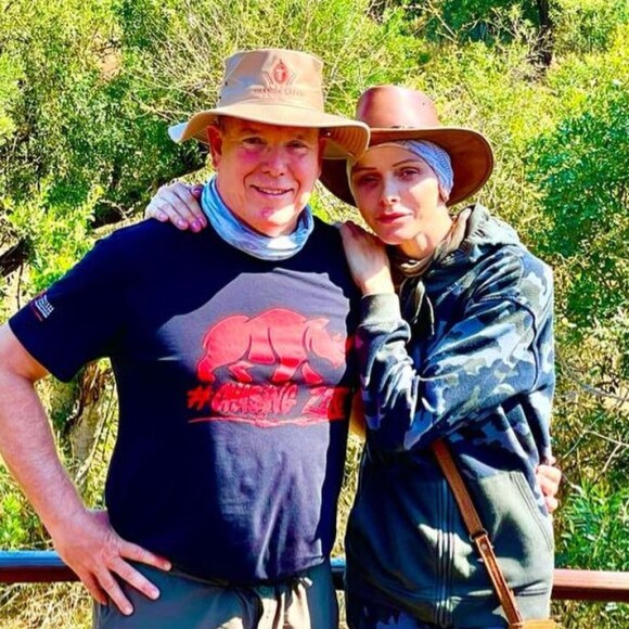 Le prince Albert et la princesse Charlene de Monaco réunis en Afrique du Sud, le 25 août 2021 sur Instagram.