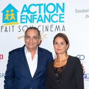 Laurent Fontaine (Maître de cérémonie), Caroline Vigy (Directrice de communication chez Action Enfance) - Soirée de gala "Action Enfance fait son cinéma" au Grand Rex à Paris, le 20 septembre 2021. © Pierre Perusseau/Bestimage