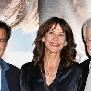 François Ozon, Sophie Marceau et André Dussollier - Photocall du film "Tout s'est bien passé" au restaurant Baltard au Louvre à Paris le 21 septembre 2021. © Coadic Guirec/Bestimage