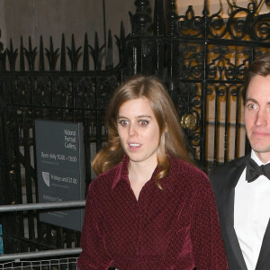 La princesse Beatrice d'York et son compagnon Edoardo Mapelli Mozzi à la soirée Portrait Gala 2019 au musée National Portrait Gallery à Londres, Royaume Uni, le 12 mars 2019.