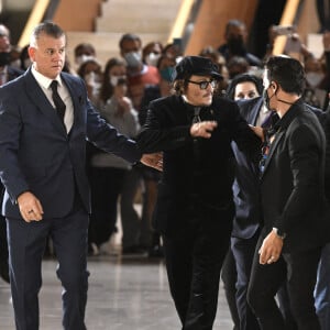 Johnny Depp reçoit un Donostia award sur la scène du 69ème festival international du film de San Sebastian (Saint Sebastien) le 22 septembre 2021 © Future-Image via ZUMA Press / Bestimage