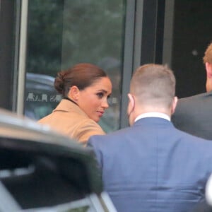 Le prince Harry et Meghan Markle quittent le 50 United Nations Plaza à New York, le 23 septembre 2021.