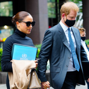 Le prince Harry et sa femme Meghan Markle à New York.