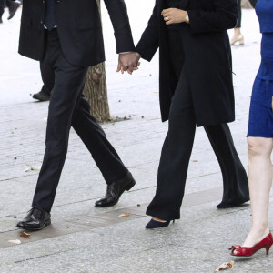 Le prince Harry, duc de Sussex, et Meghan Markle, duchesse de Sussex, à leur arrivée au Mémorial du 11 septembre et au One World Trade Center à New York. Le 23 septembre 2021