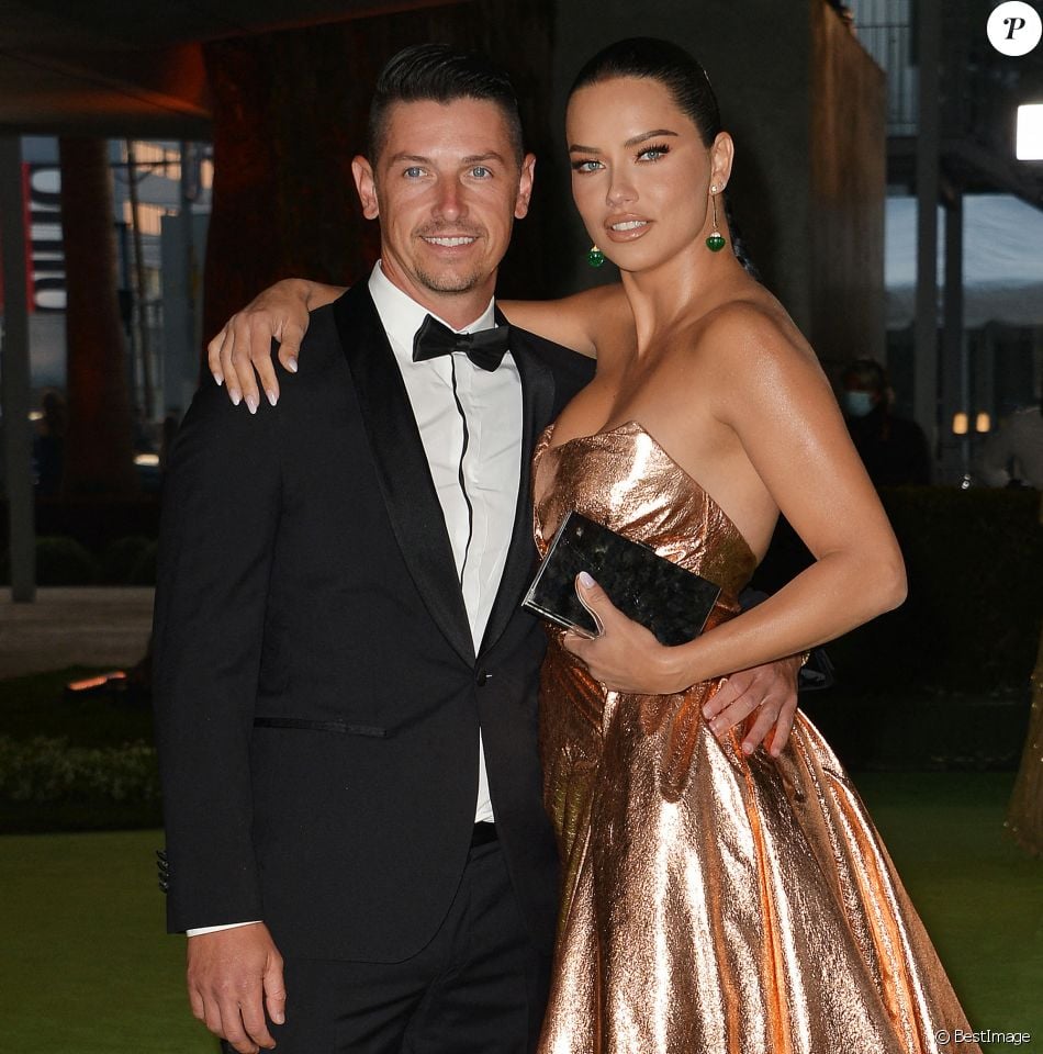 Adriana Lima et son compagnon Andre Lemmers - People à la soirée de