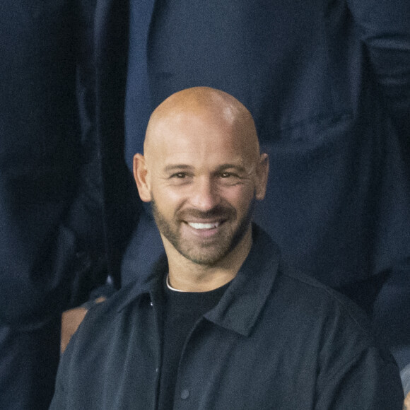 Franck Gastambide - People assistent à la victoire du PSG (2) face à Manchester City (0) lors de la deuxième journée de la Ligue des champions au Parc des Princes à Paris le 28 septembre 2021. © Cyril Moreau/Bestimage