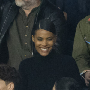 Tina Kunakey - People assistent à la victoire du PSG (2) face à Manchester City (0) lors de la deuxième journée de la Ligue des champions au Parc des Princes à Paris le 28 septembre 2021. © Cyril Moreau/Bestimage