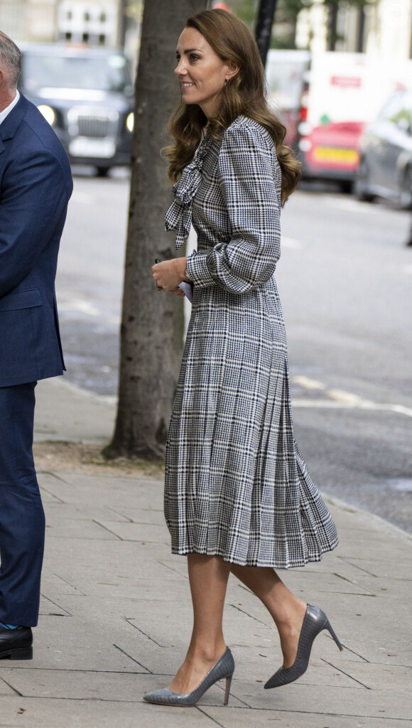 Catherine Middleton (Kate), duchesse de Cambridge, arrive au "University College" de Londres, le 5 octobre 2021.  Catherine, Duchess