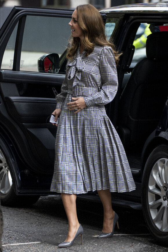 Catherine Middleton (Kate), duchesse de Cambridge, arrive au "University College" de Londres, le 5 octobre 2021.