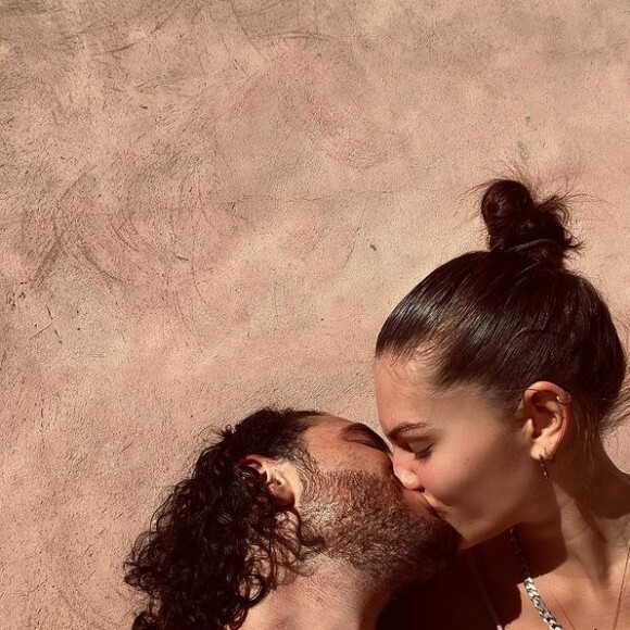 Thylane Blondeau et son fiancé Ben Attal sur Instagram, 2021.